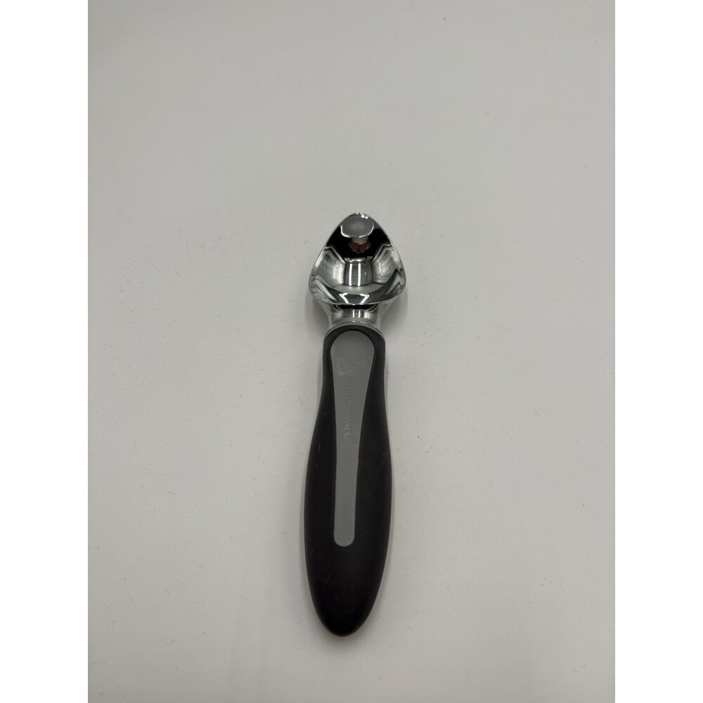 Vtg Tupperware Easy Grip Scooper, Soft Handle, Black/Gray, 8 in, #5472B-2